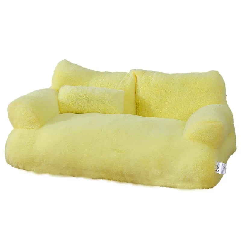 Lit sofa douillet en peluche pour chat