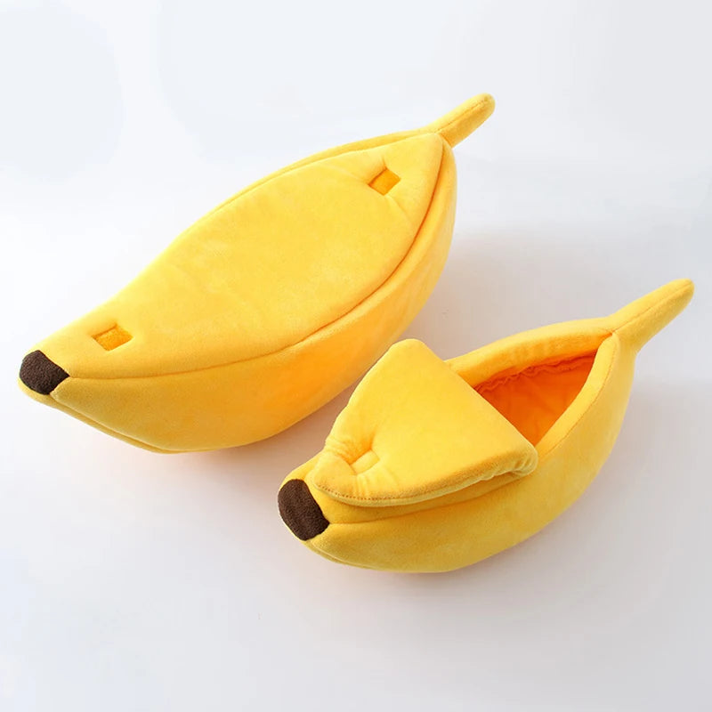 Lit banane moelleux pour chat — la cachette tendance