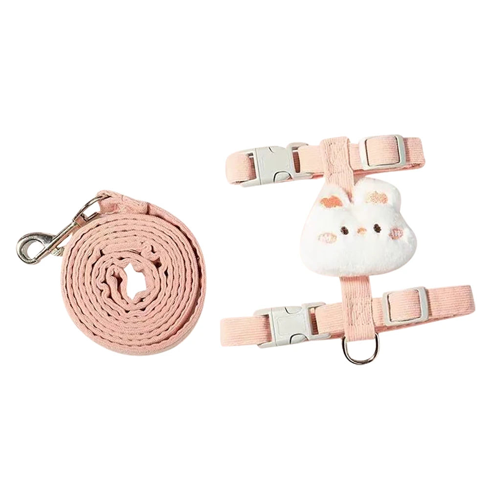 Harnais sac à dos peluche pour chat — escape-proof avec laisse