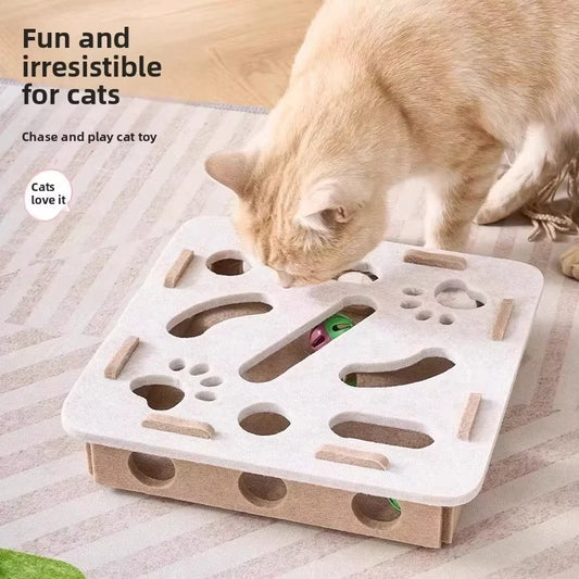 Boîte puzzle en feutrine pour chat