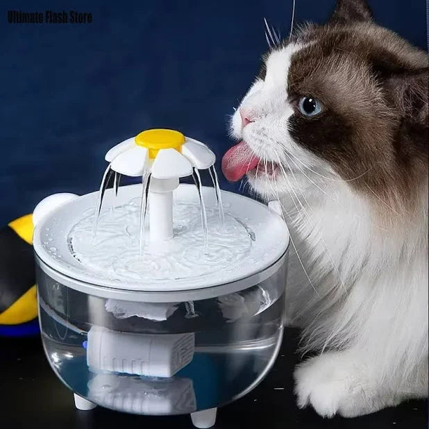 Fontaine à eau silencieuse pour chat 1,2 L