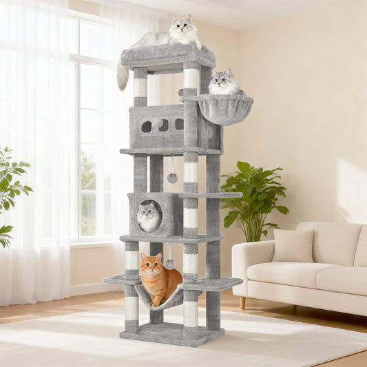Arbre à chat XXL 170 cm — multi-plateformes pour grandes races
