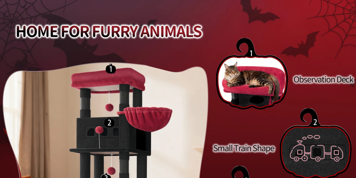 Arbre à chat XXL 170 cm — multi-plateformes pour grandes races