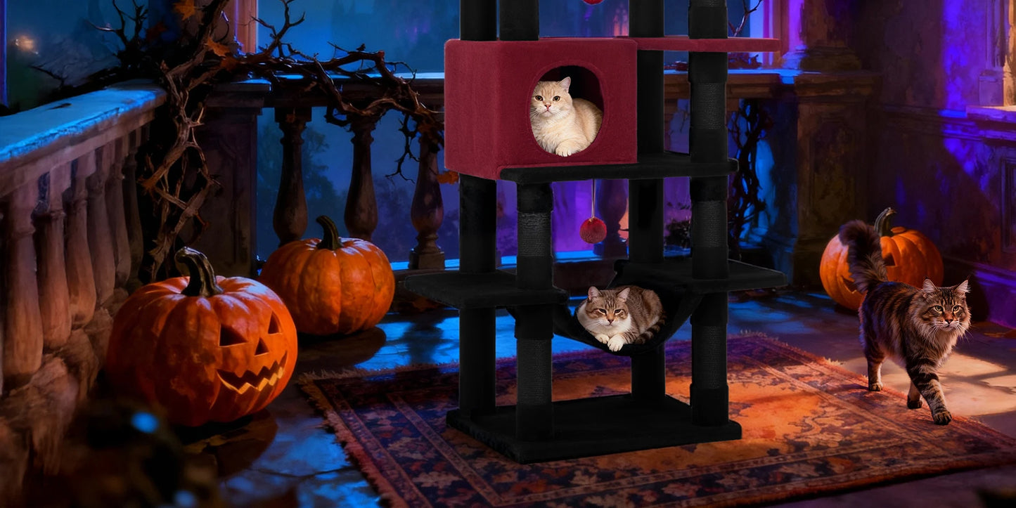 Arbre à chat XXL 170 cm — multi-plateformes pour grandes races