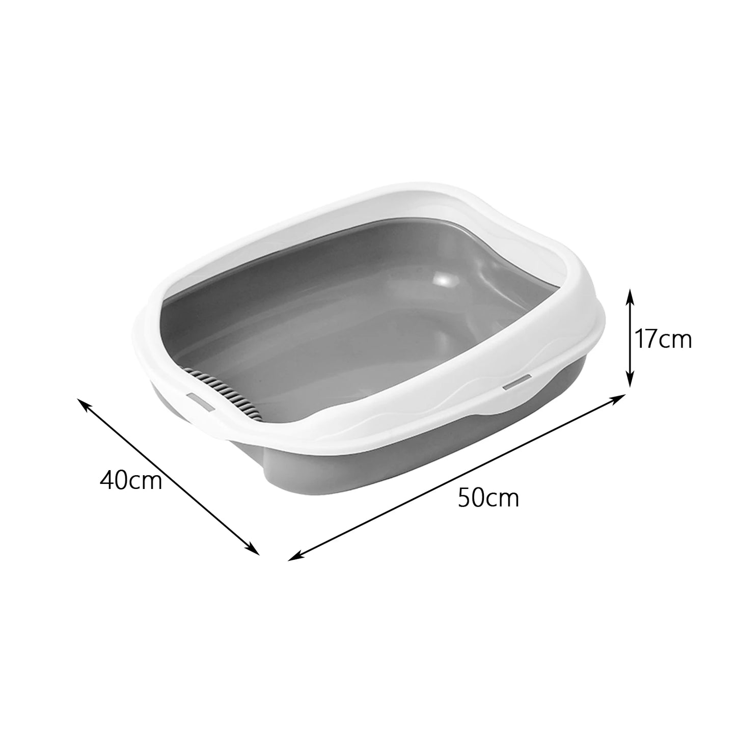 Litière portable semi-fermée — couvercle amovible pour chat et lapin