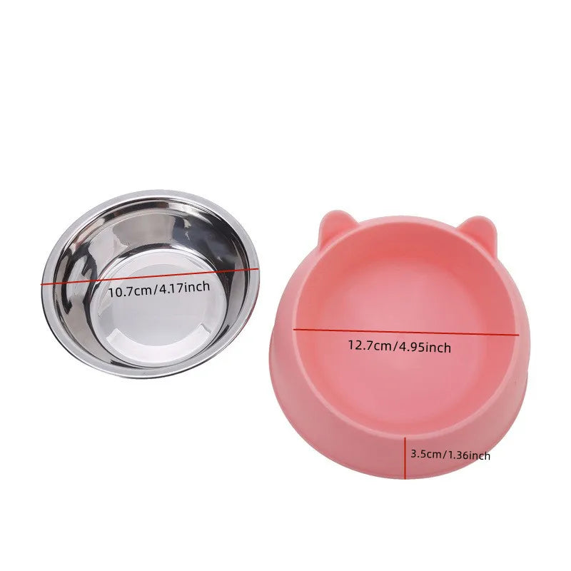 Gamelle inclinée en inox pour chat — pack de 1, 2 ou 5