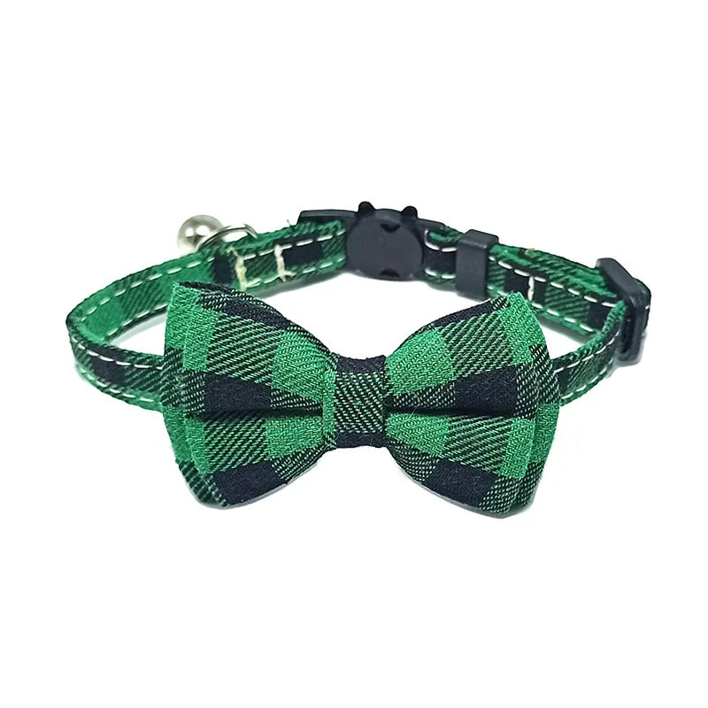 Collier chat nœud papillon & grelot — breakaway sécurisé