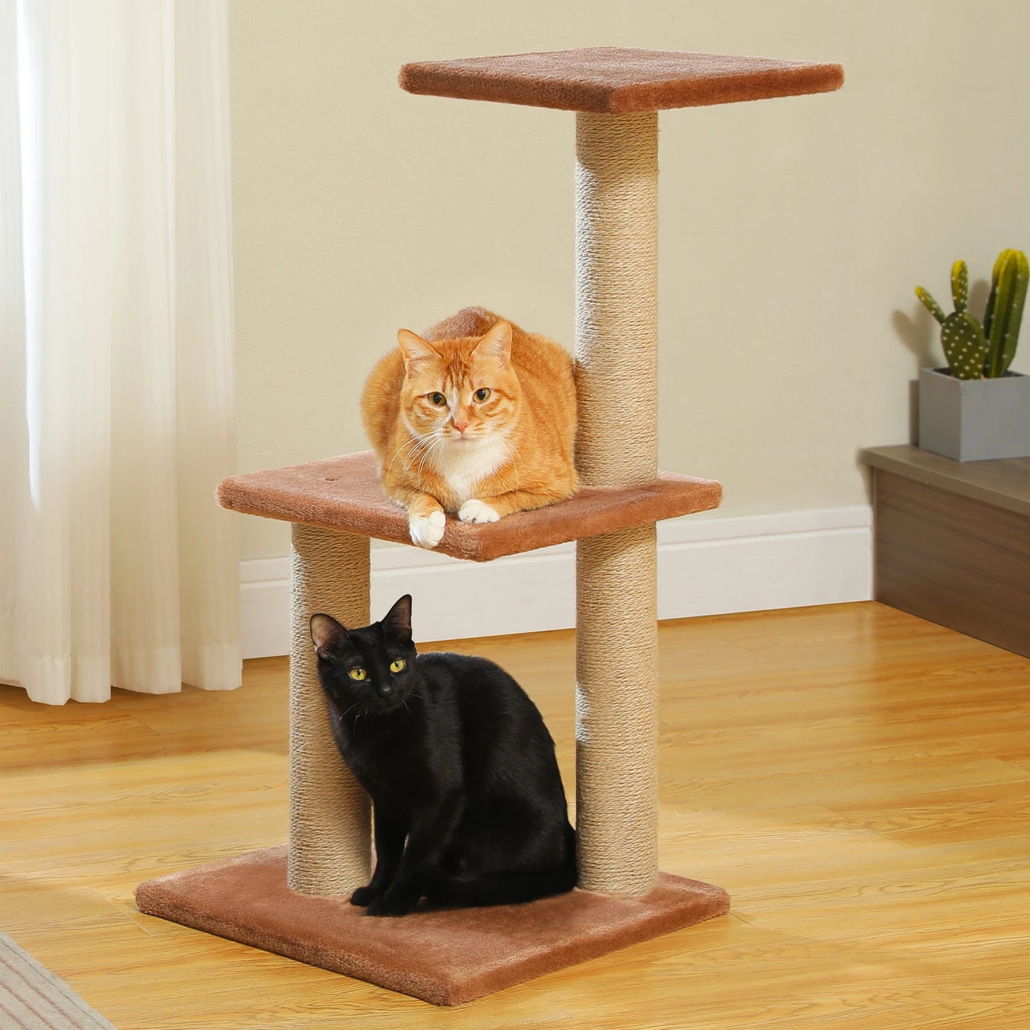 Arbre à chat 73 cm — hamac & griffoirs sisal pour chat d'intérieur