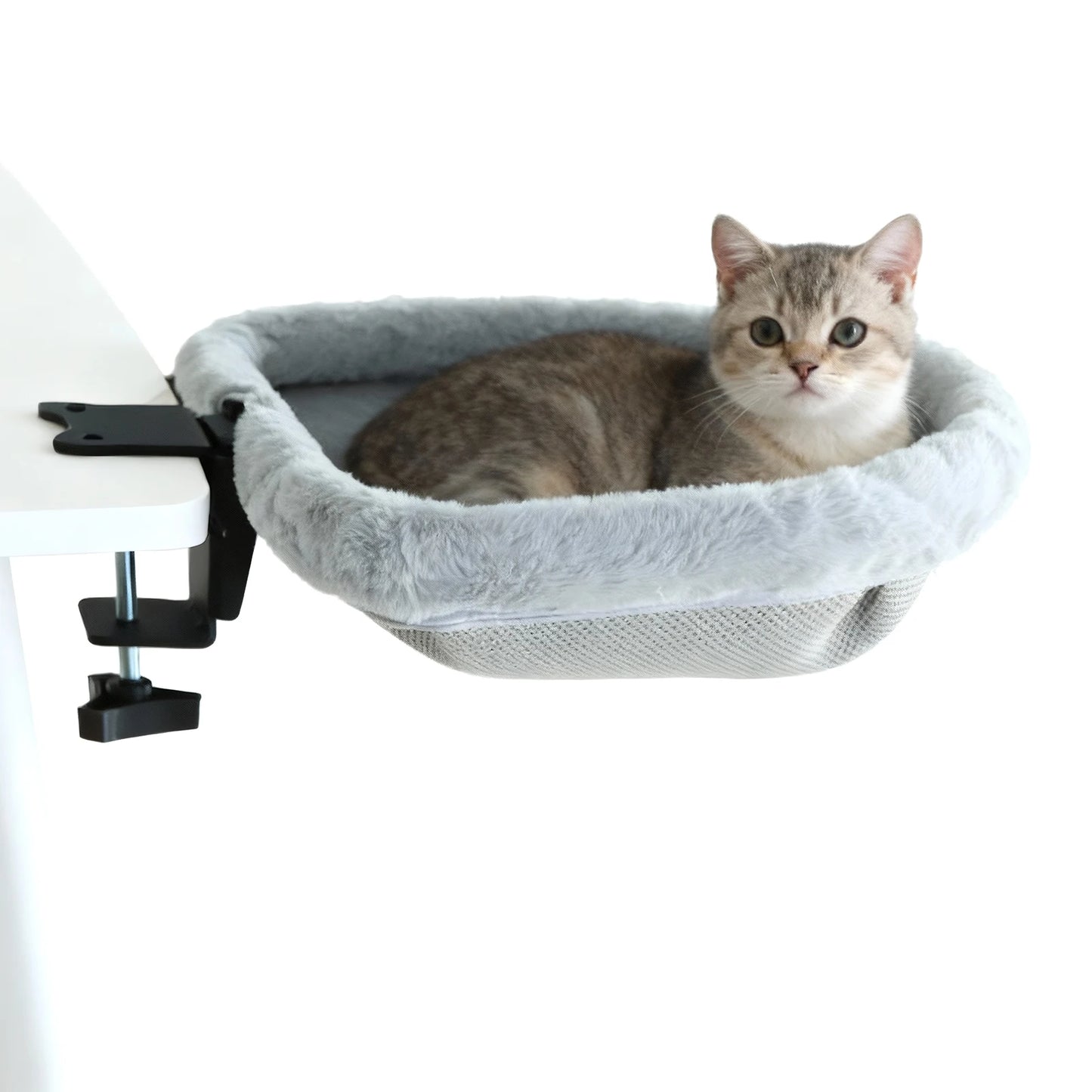 Lit de bureau pliant pour chat — se fixe sur votre bureau
