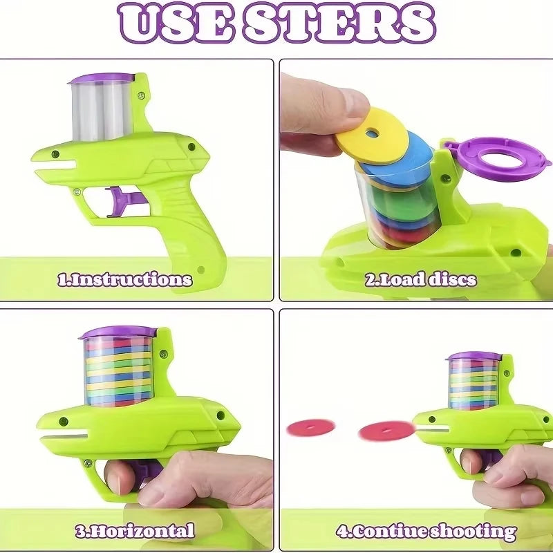 Pistolet navet + 15 frisbees en mousse pour chat