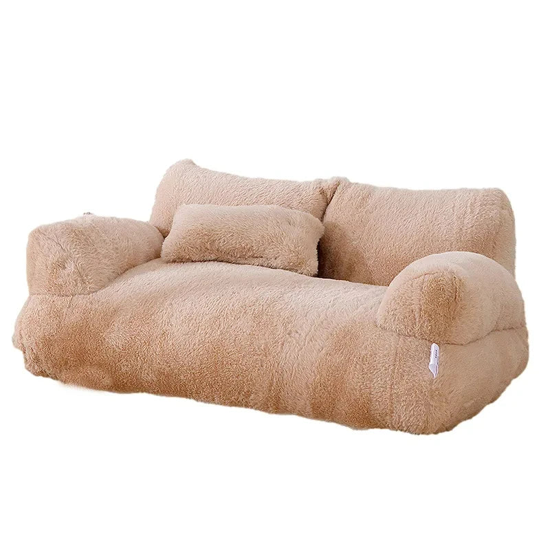 Lit sofa douillet en peluche pour chat
