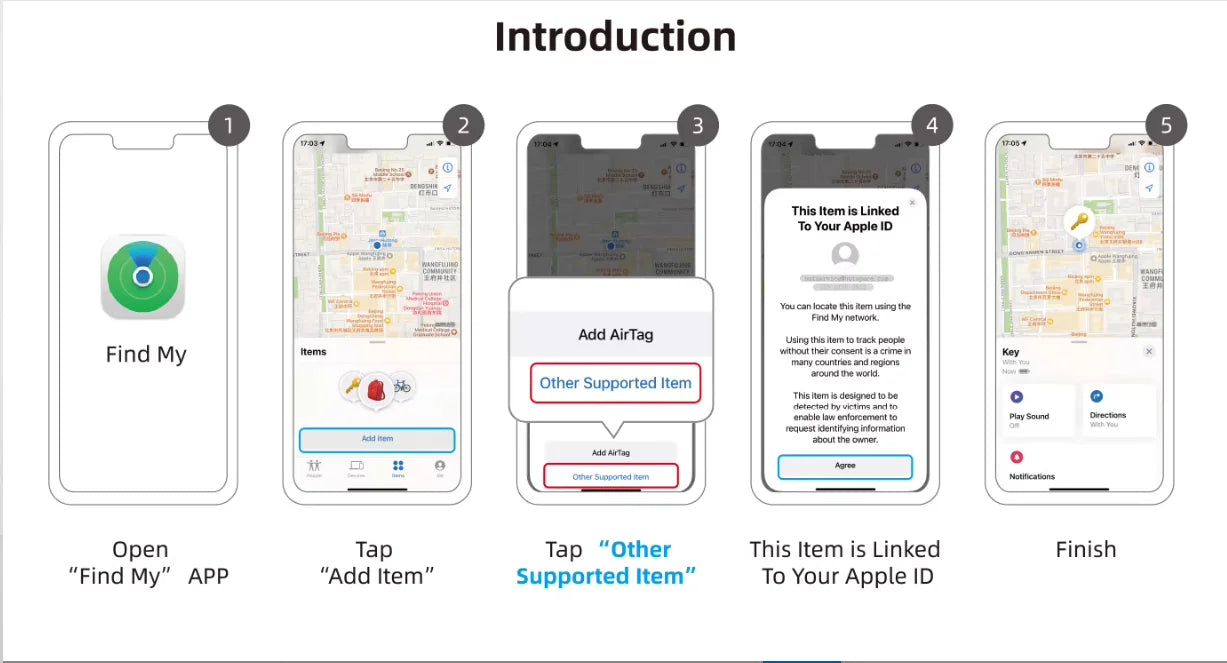 Traceur GPS waterproof Apple Find My — alerte mouvement pour chat