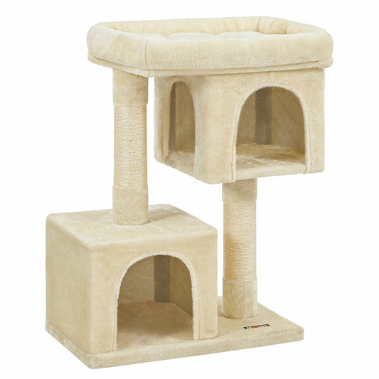 Arbre à chat Feandrea 84 cm — 2 niches et griffoir