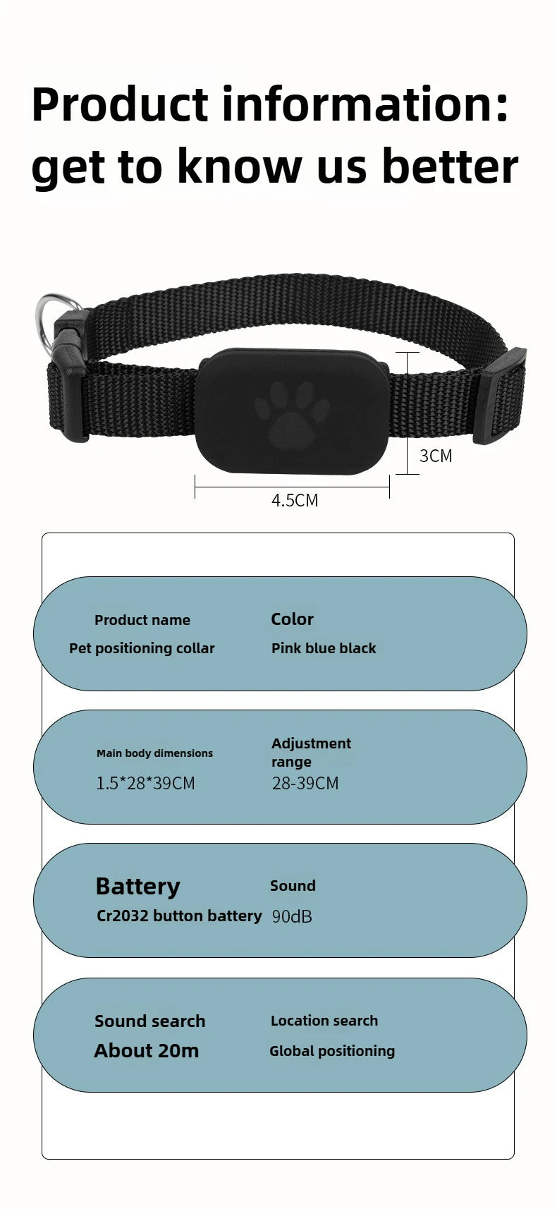 Traceur GPS waterproof Apple Find My — alerte mouvement pour chat