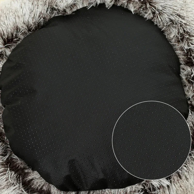 Coussin rond 2-en-1 convertible en nid pour chat
