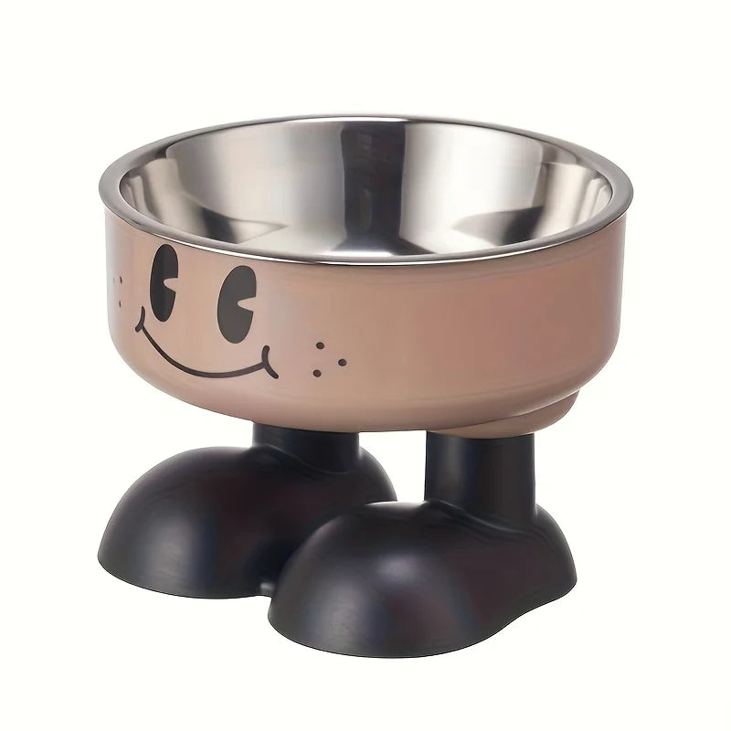 Gamelle surélevée en inox anti-débordement — pour chats et chiens