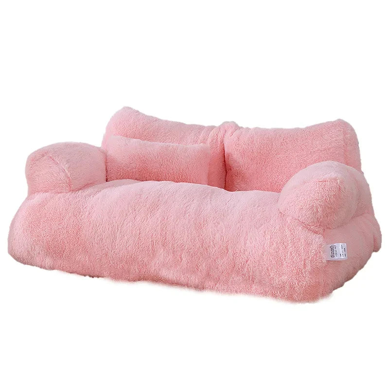 Lit sofa douillet en peluche pour chat