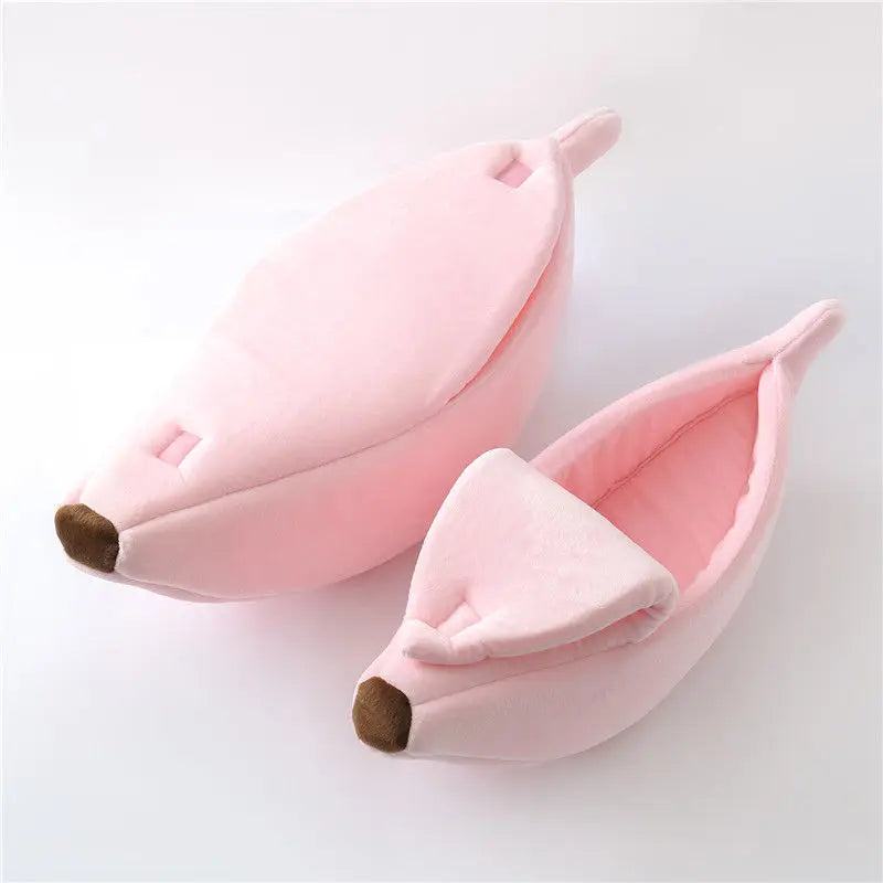 Lit banane moelleux pour chat — la cachette tendance