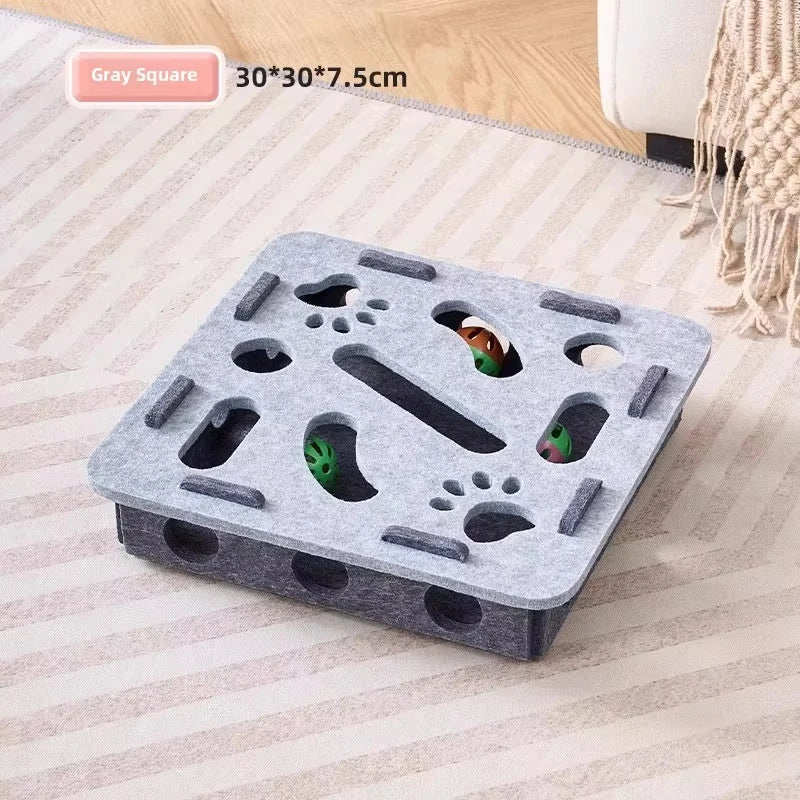 Boîte puzzle en feutrine pour chat