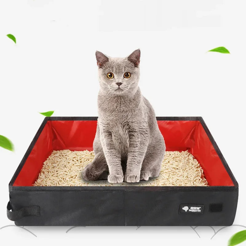 Litière pliable de voyage imperméable — nylon compact