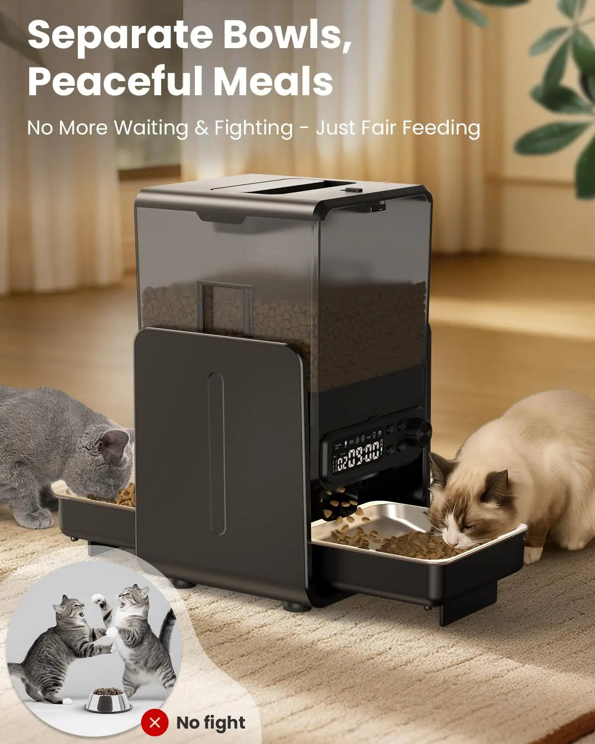 Distributeur automatique WiFi 5G double bol — 5L pour 2 chats