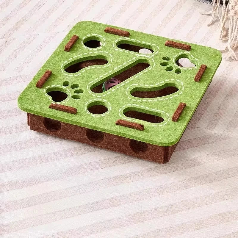 Boîte puzzle en feutrine pour chat