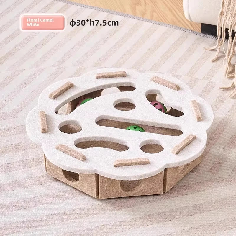 Boîte puzzle en feutrine pour chat