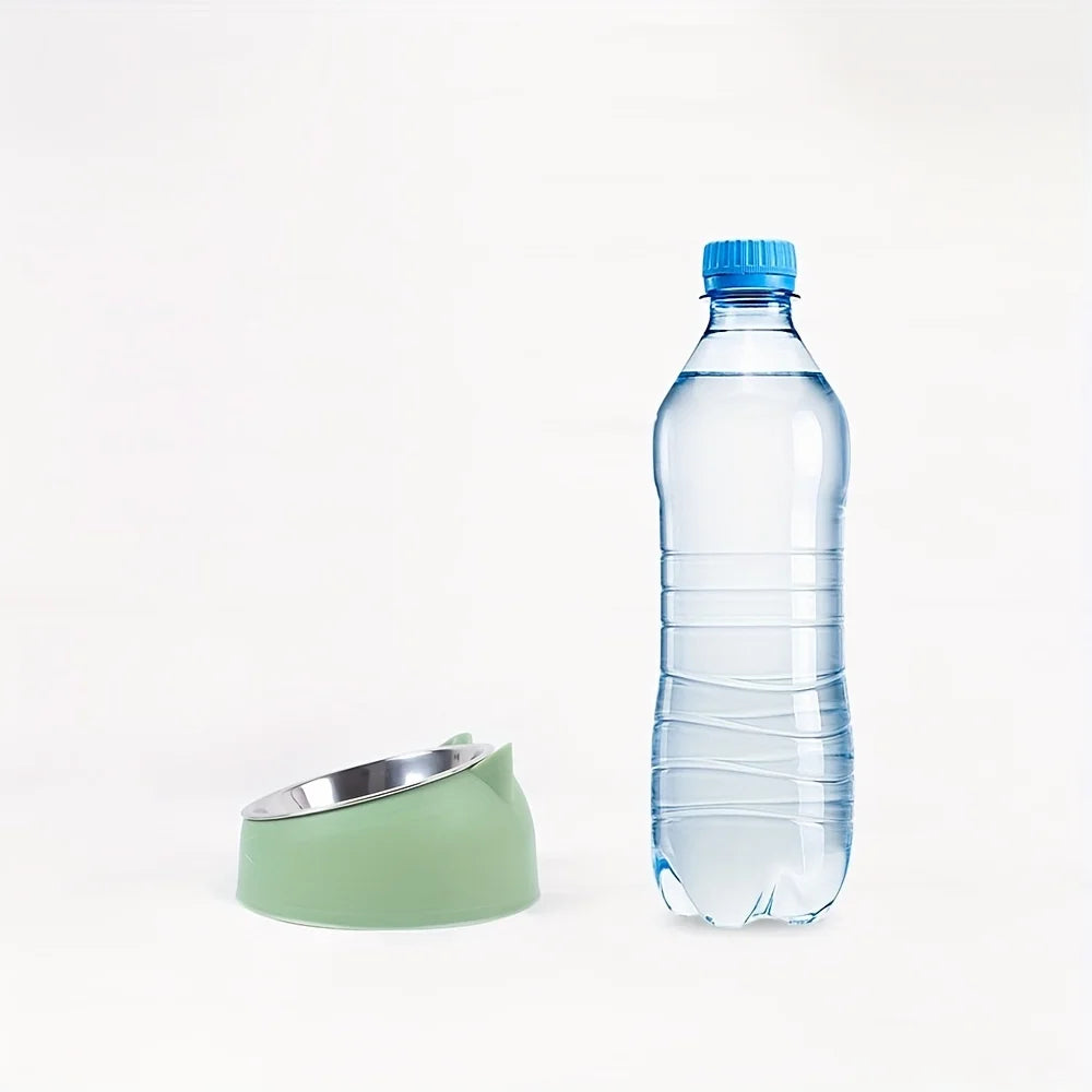 Gamelle inclinée oreilles de chat en inox — protection cervicale 400ml
