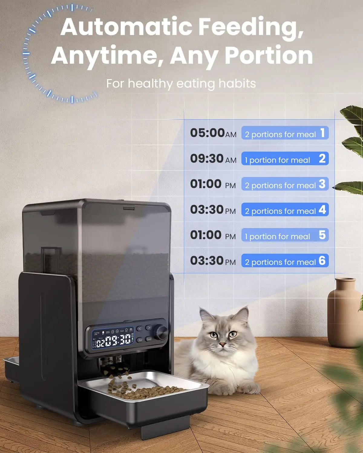 Distributeur automatique WiFi 5G double bol — 5L pour 2 chats