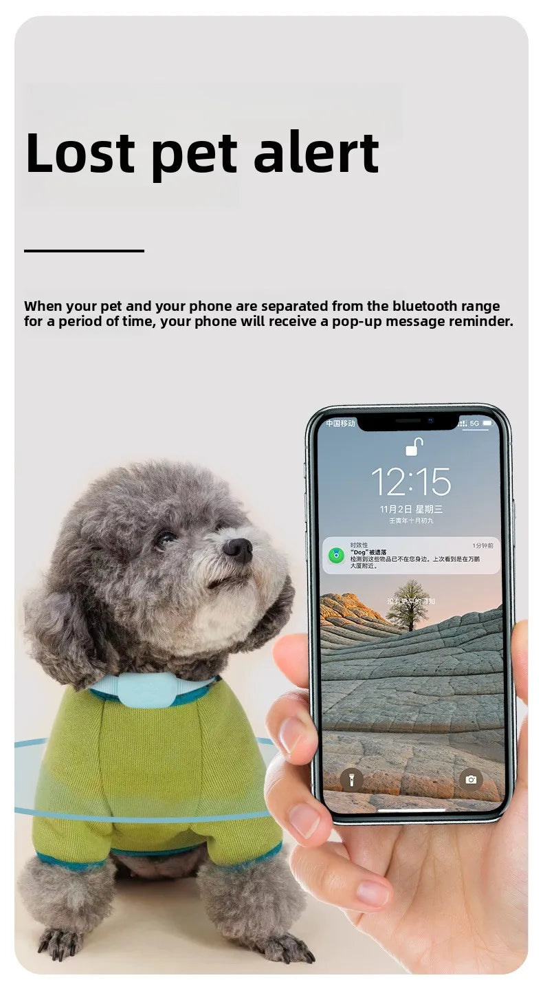 Traceur GPS waterproof Apple Find My — alerte mouvement pour chat