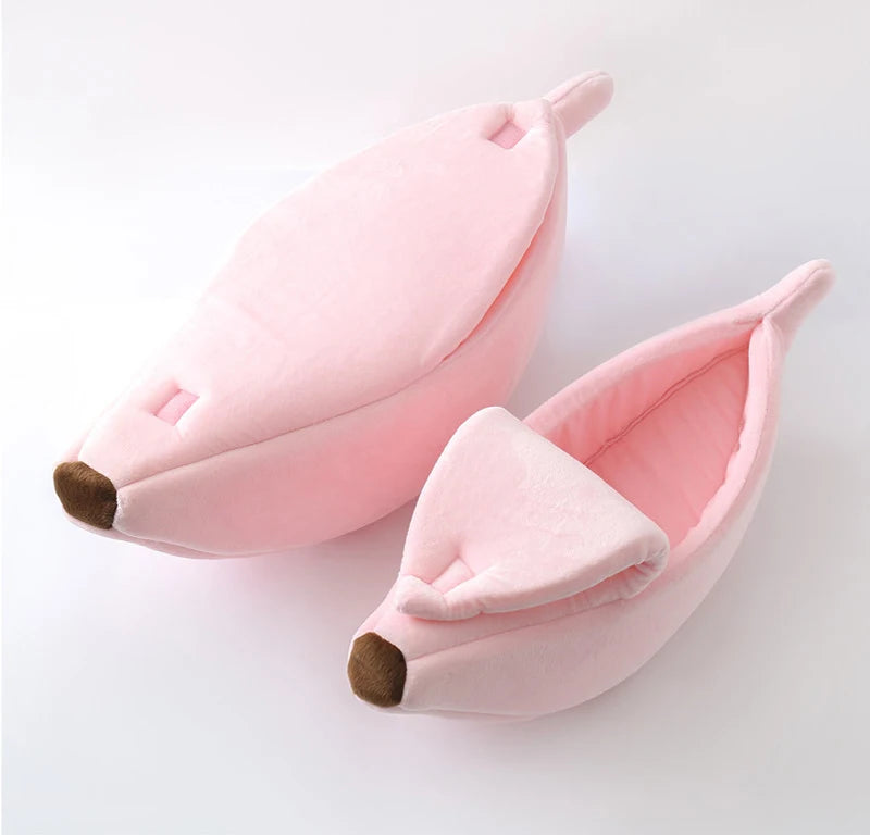 Lit banane moelleux pour chat — la cachette tendance