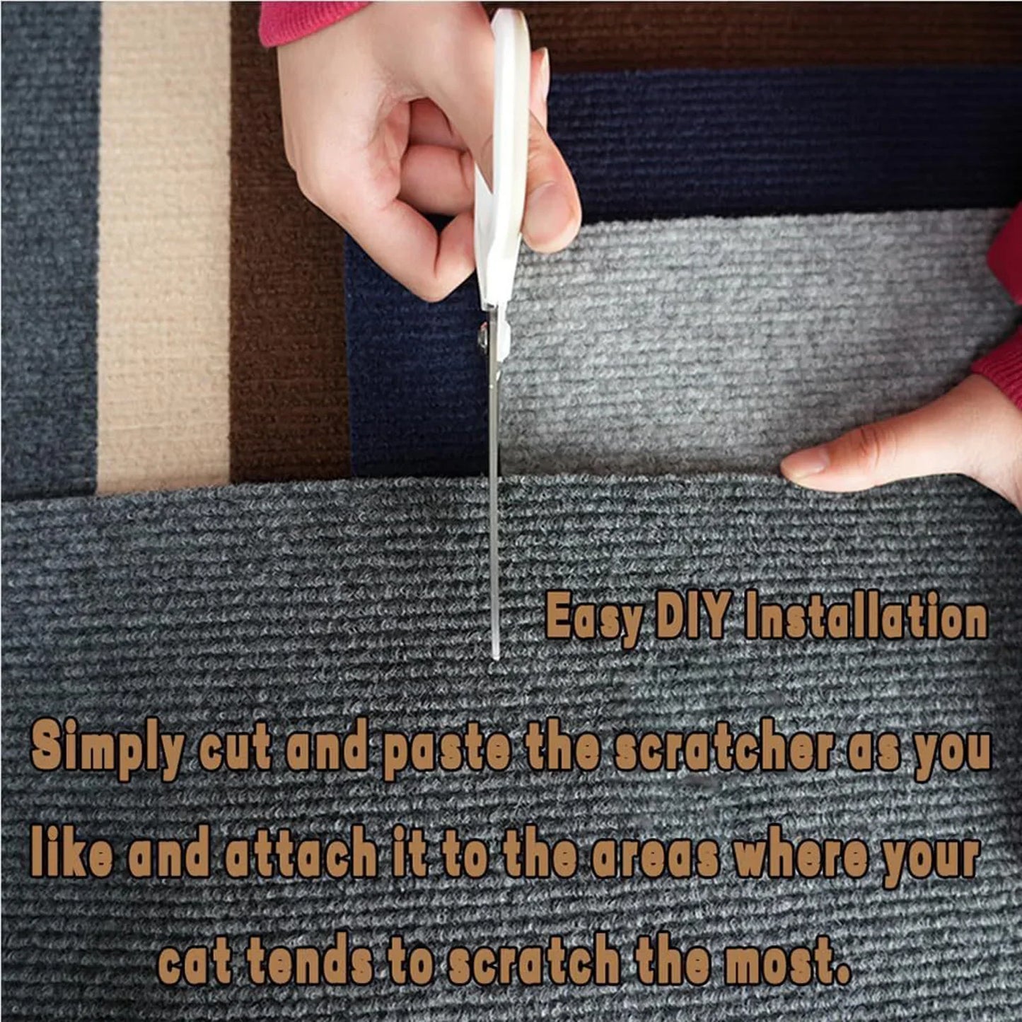 Tapis griffoir autocollant découpable — protection meubles & angles