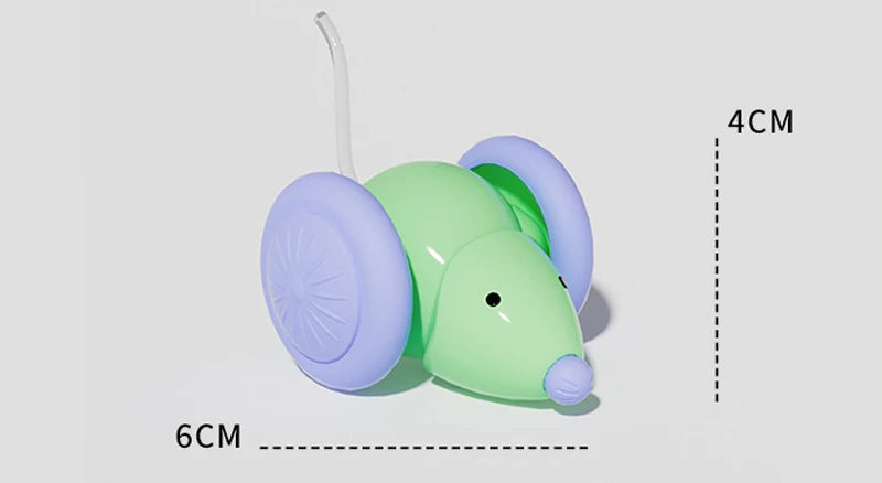Voiture-souris électrique rechargeable — jouet interactif pour chat