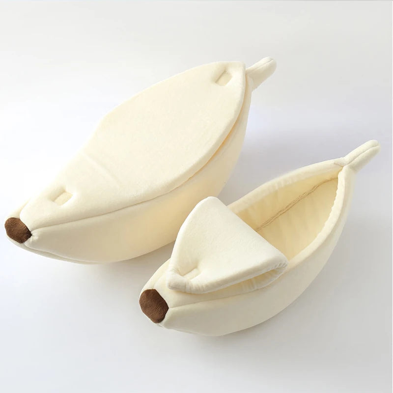 Lit banane moelleux pour chat — la cachette tendance
