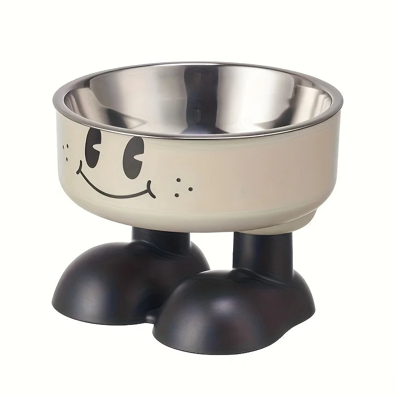 Gamelle surélevée en inox anti-débordement — pour chats et chiens
