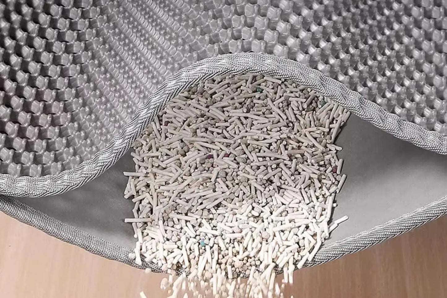 Tapis de litière double couche imperméable — anti-débordement pour chat