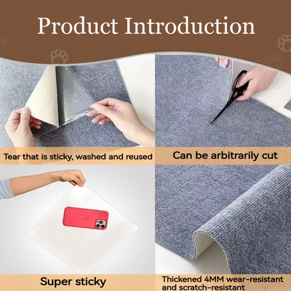 Tapis griffoir autocollant découpable — protection meubles & angles