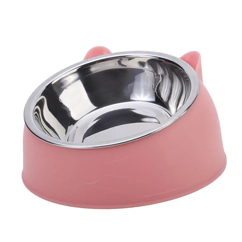 Gamelle inclinée en inox pour chat — pack de 1, 2 ou 5