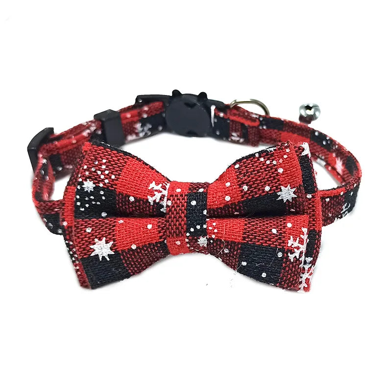 Collier chat nœud papillon & grelot — breakaway sécurisé
