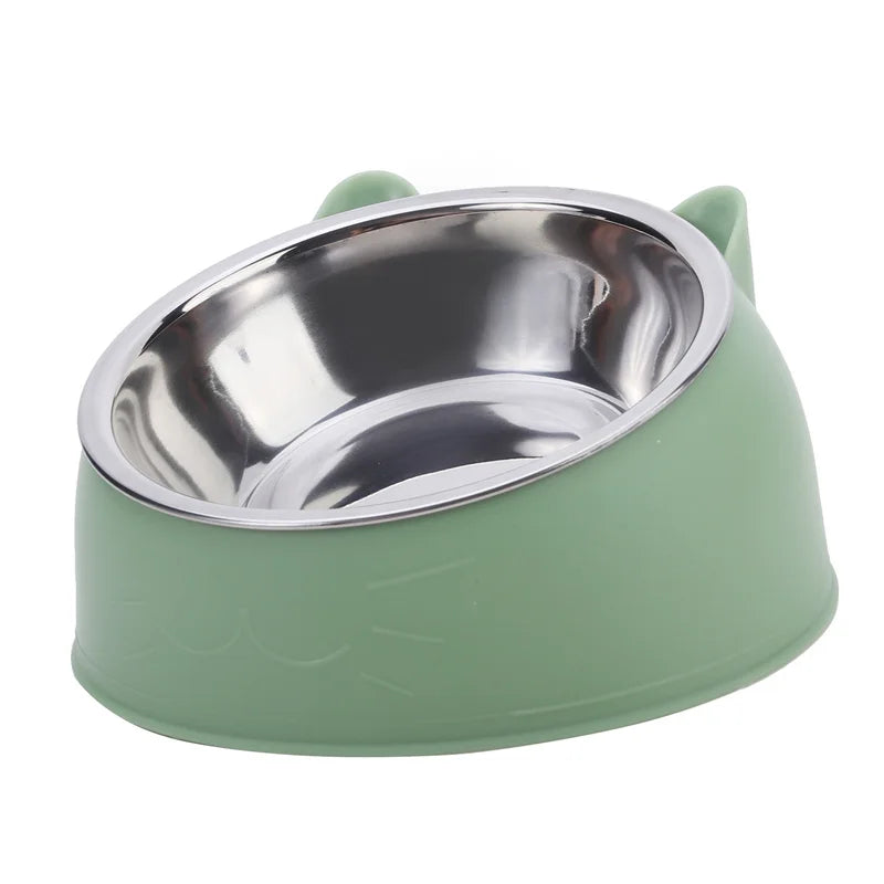 Gamelle inclinée en inox pour chat — pack de 1, 2 ou 5