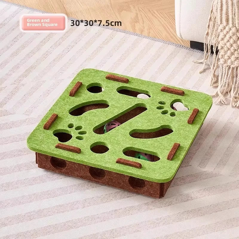 Boîte puzzle en feutrine pour chat