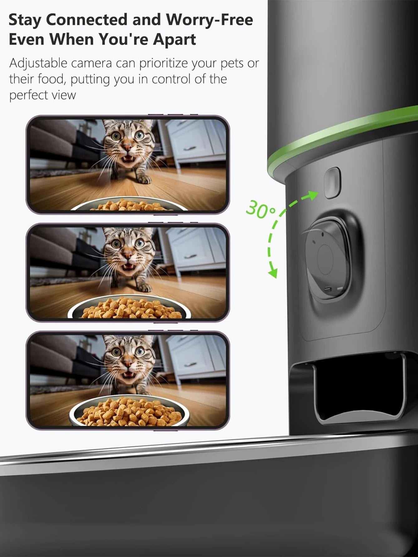 Distributeur automatique avec caméra HD 1080p et application Tuya