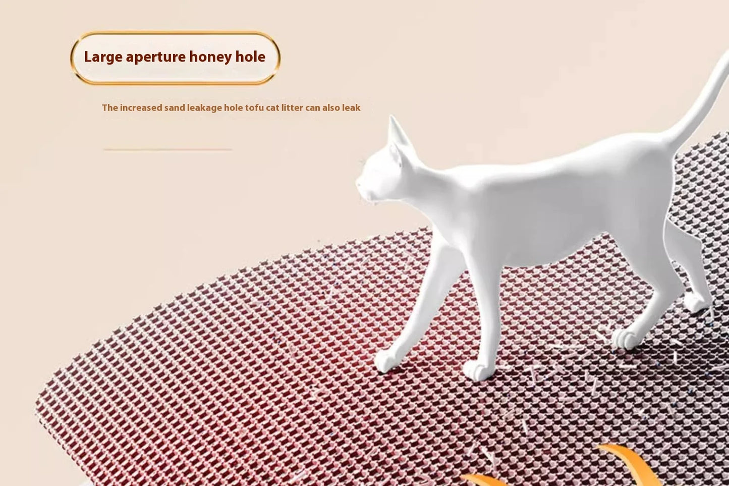 Tapis de litière double couche imperméable — anti-débordement pour chat