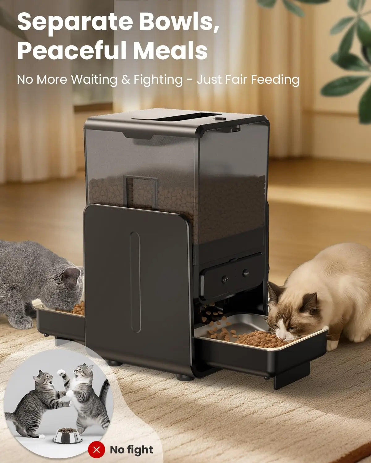Distributeur automatique WiFi 5G double bol — 5L pour 2 chats