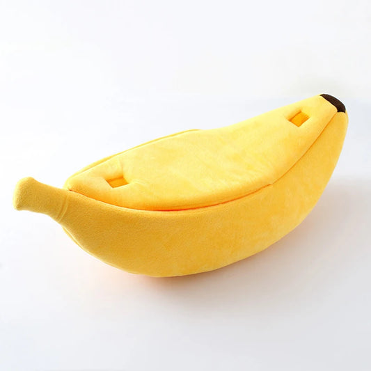 Lit banane moelleux pour chat — la cachette tendance