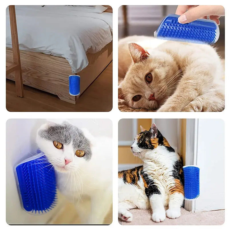 Brosse d'angle auto-massage pour chat