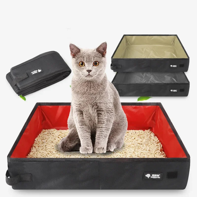 Litière pliable de voyage imperméable — nylon compact