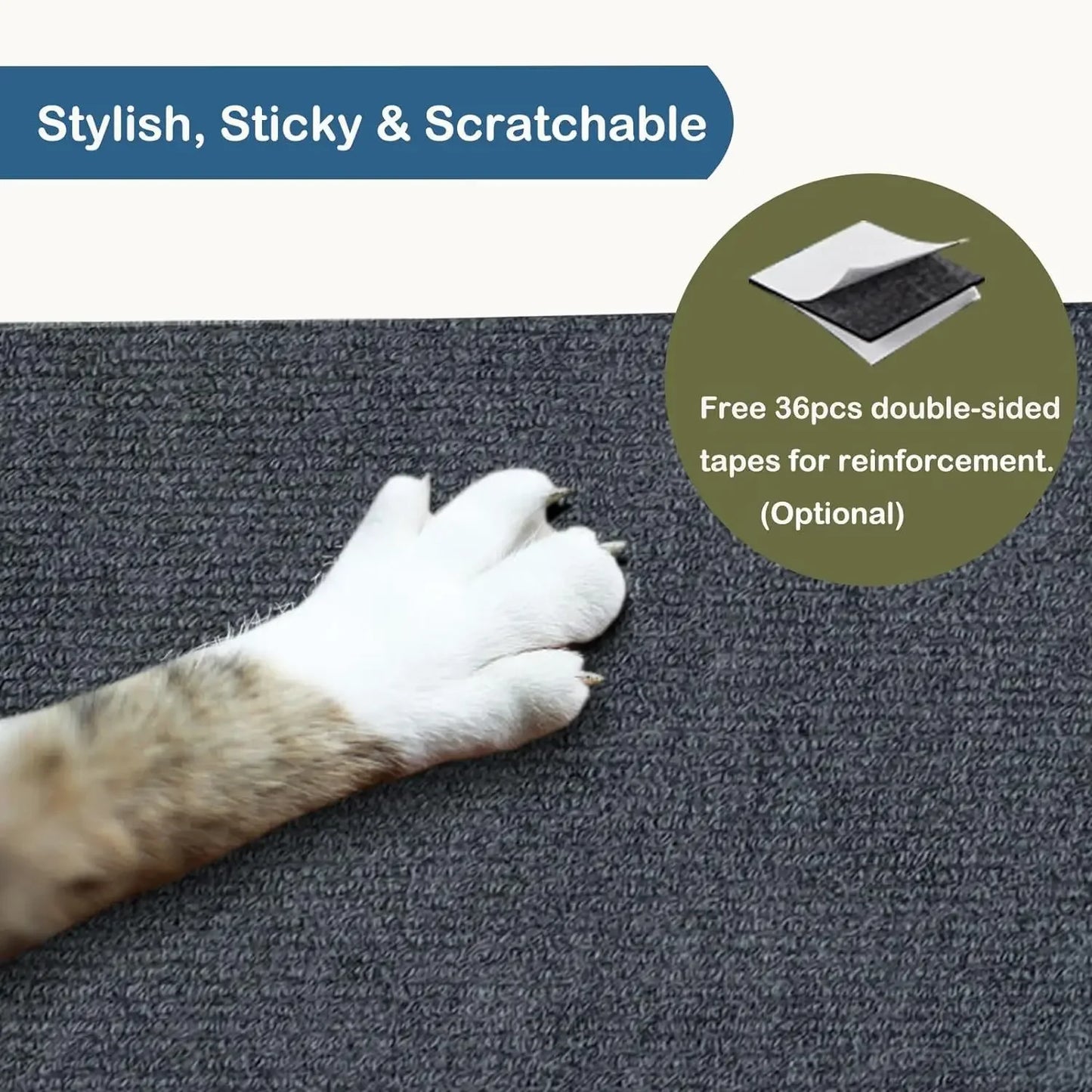 Tapis griffoir autocollant découpable — protection meubles & angles