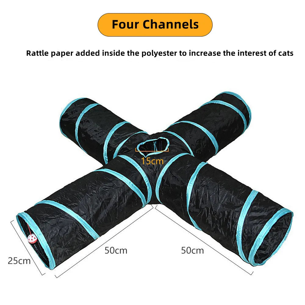 Tunnel de jeu pliable pour chat