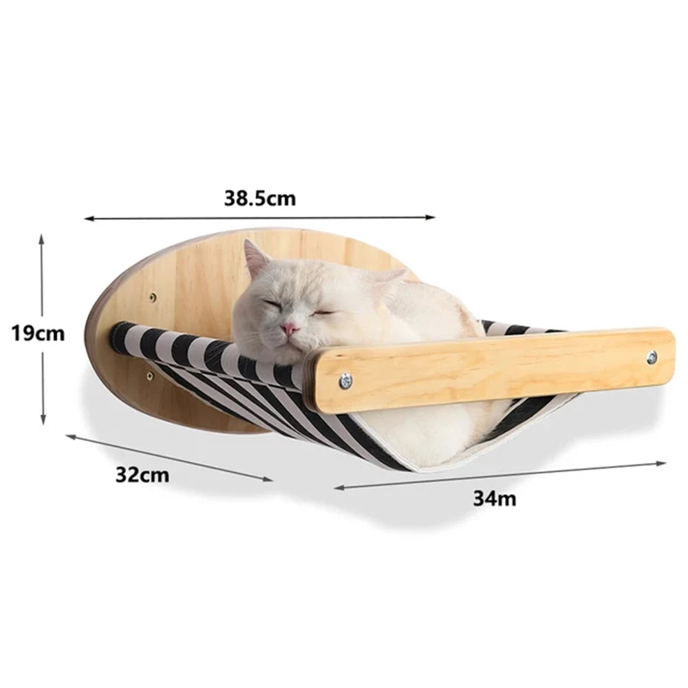 Étagères murales en bois pour chat — griffoir sisal modulable